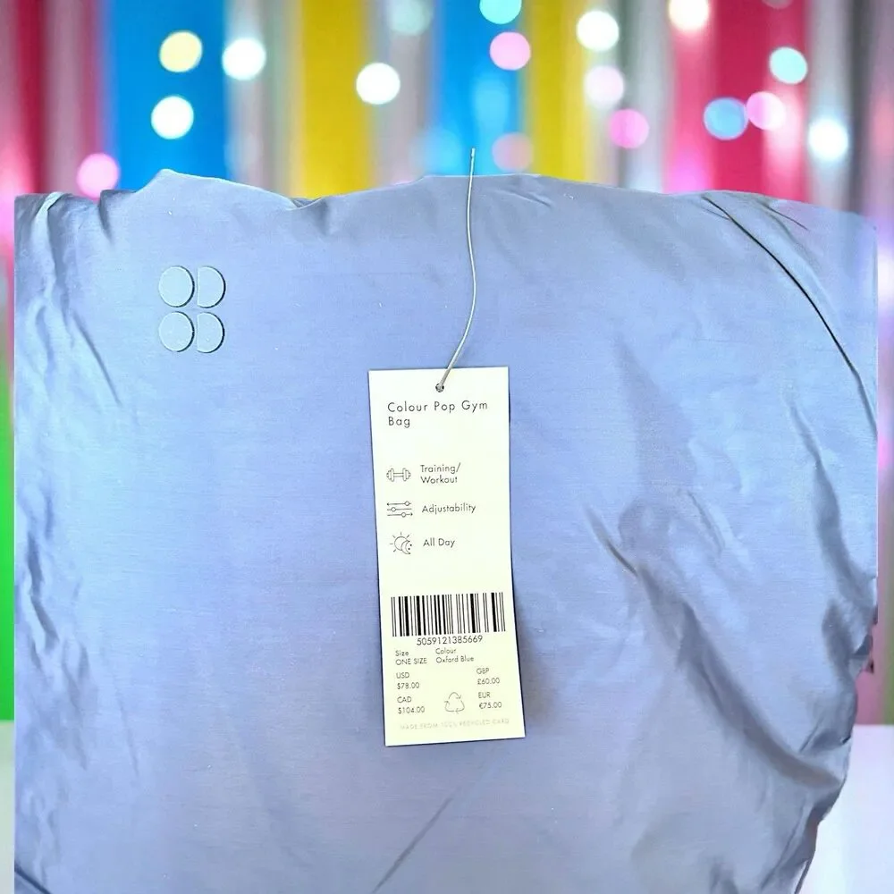 Sweaty Betty Colour Pop Gym Bag In Oxford Blue NWT